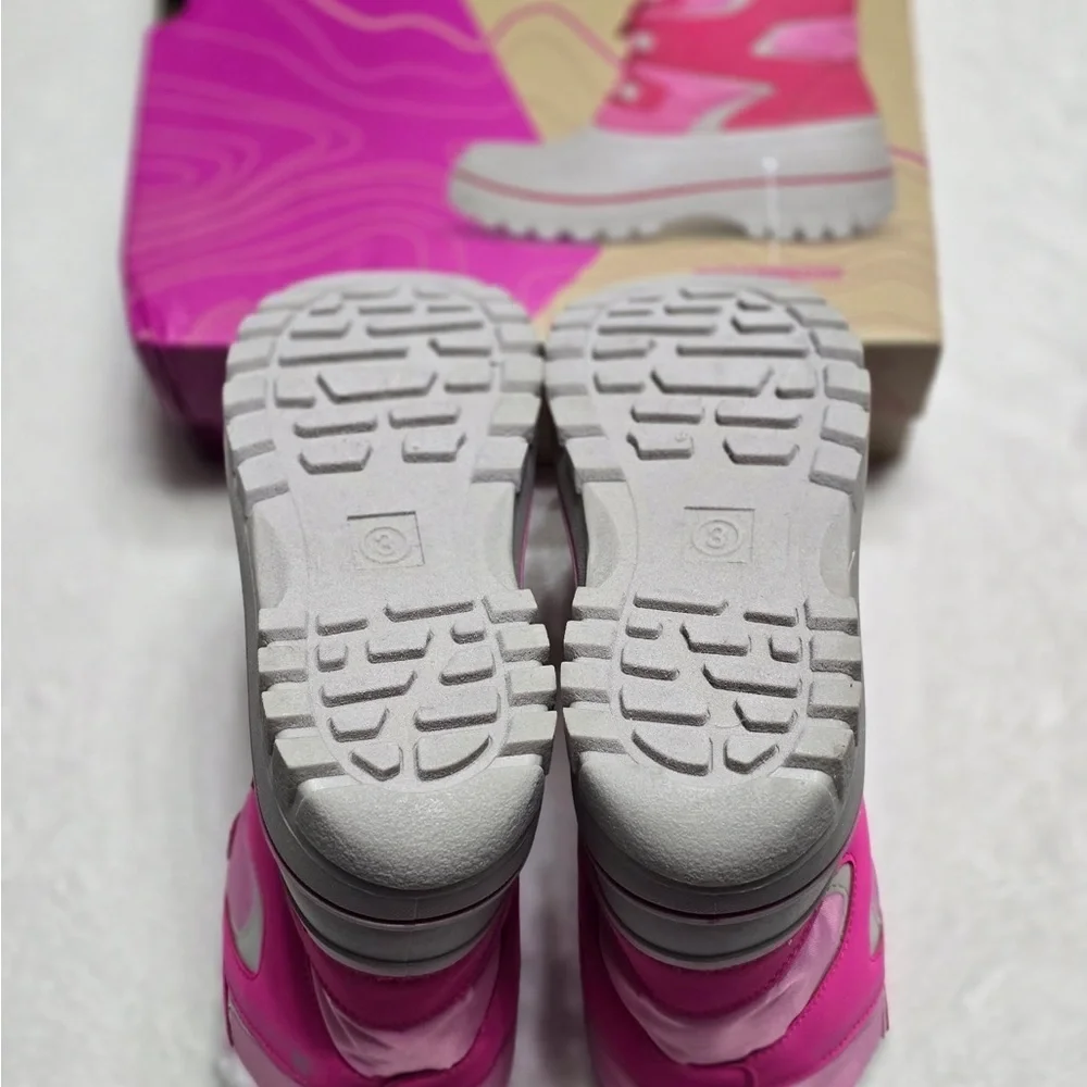 ZeroXposur Pink and Gray Winter Boots Girls Size 3 NIB